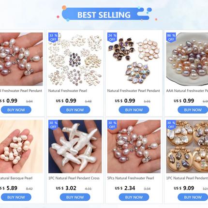 Natural Freshwater Pearl Pendant Rice Shape Exquisite charms for Jewelry Making DIY women's elegant Necklace Accessories