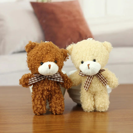 12-500Pcs Mini Bears with Bow Tie Plush Stuffed Tiny Bears Doll Bulk Small Animal for Graduation Gift Birthday Gifts Party Favor