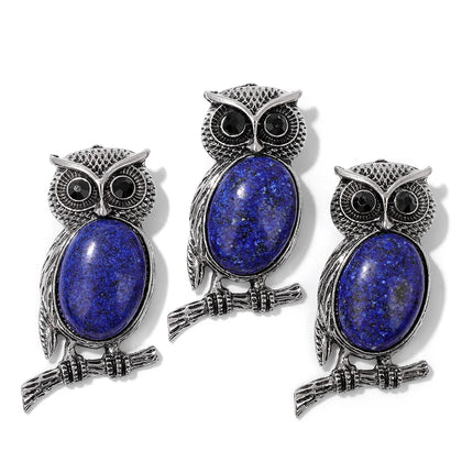 Blue Lapis Lazuli Pendant Gems Cross Hand Oval Shape Natural Stone Lapis Lazuli Charms for Jewelry Making Necklace DIY Bracelet