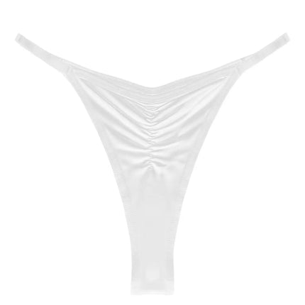1pc Men's Thong - High Slit Ruched Ultra Sexy Cool Breathable No-Stick Semi-Sheer Men Underwear Casual Comfortable Men Briefs