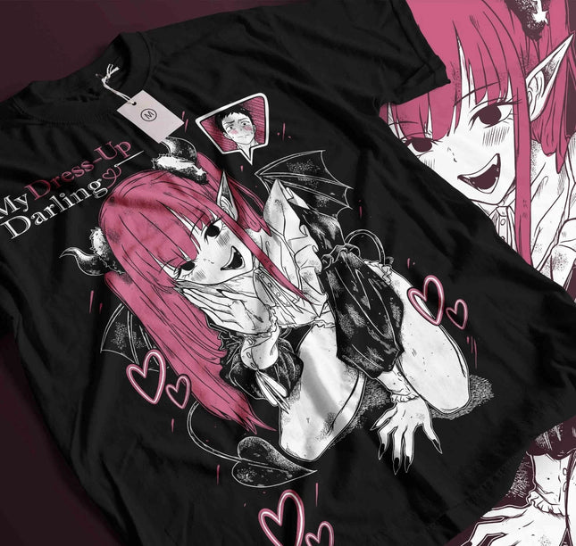 Marin Kitagawa T-shirt My Dress Up Darling Anime Shirt Men and Women Summer Cotton Comfortable Loose Fashion Short Sleeve Top