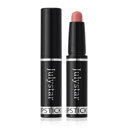 Julystar Nude Brown Matte Lipstick Pen Waterproof Lasting Non-Stick Cup Velvet Fruit Lipstick Lip Tint Pencil Makeup Lip Stain