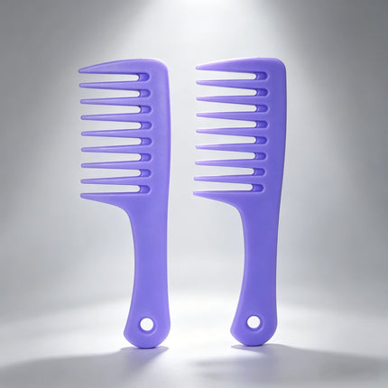 2pcs hair comb, thick wide tooth comb, heat-resistant hair comb, portable and compact design, Special for real hair wigs