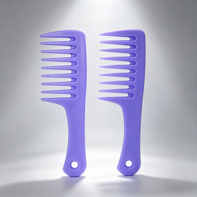 2pcs hair comb, thick wide tooth comb, heat-resistant hair comb, portable and compact design, Special for real hair wigs