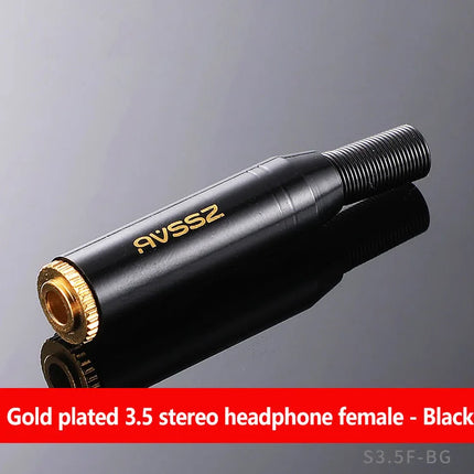 NEUTRIK's REAN jack 3.5mm 1/8" Stereo Headphone Plug Male Female Pair Recording Line Plug Gold Plated 3 Pole Repair Welding Plug