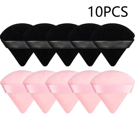 10PCS Puff Triangle Makeup Beauty Sponge Puff Triangle for Powder Makeup Blender Finger Puff Make Up Accessories Cosmetics PF03