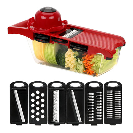 HILIFE 6 Blades Slicer Cooking Tool Sets Fruit Cutter Kitchen Gadget Vegetable Mandoline Slicer Grater Multi-function