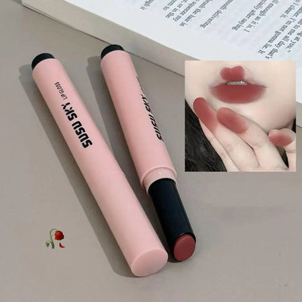 Pearlescent Pink Glitter Solid Lip Gloss Moisturizing Nourishing Water-gloss Crystal Mirror Glass Lip Tint Lipstick Pen Makeup