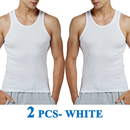 Tank Tops Men 100% Cotton Running Vest Fitness Cool Top Gym Sport Slim Colorful Outdoor Casual Undershirt Male Gift 7 Colors