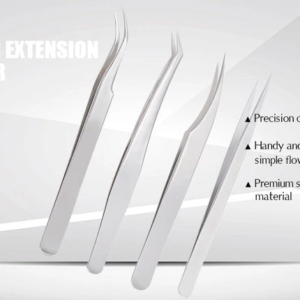 1 Pcs MASSCAKU Eyelash Tweezers Extension Stainless Steel Superhard Tweezers Non-Magnetic Professional Pincet Lashes Makeup tool