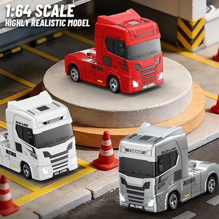 1:64 Mini Drift RC Truck Head 4WD Full Proportional Control 15KM/H High-Speed 2-Speed Type-C Charging for kids Birthday Gift