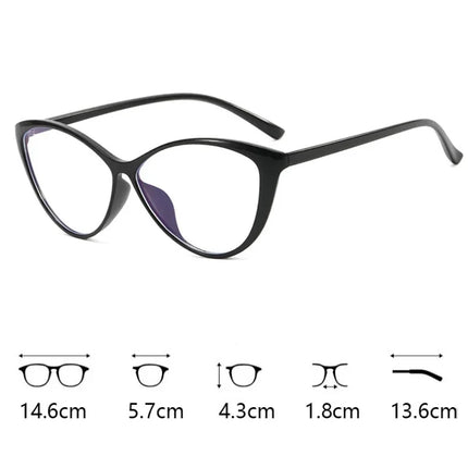 Ladies Retro Anti-blue Myopia Glasses Vintage Ultralight Minus Diopter Glasses Eyewear Women Trendy Cat Eye Frame Eyeglasses