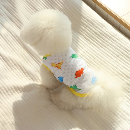 New Summer Small Dog Vest Summer Cool Thin Cat Sleeveless Vest Breathable Cute Medium Dog Halter Vest Clothes Puppy Halter Top
