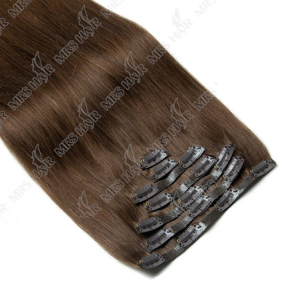 Invisible Clip In Hair Extension Injected PU Tape Weft Clip in Human Hair Extension 7Pcs/set 12-24inch 100G 120G Clip On Hair