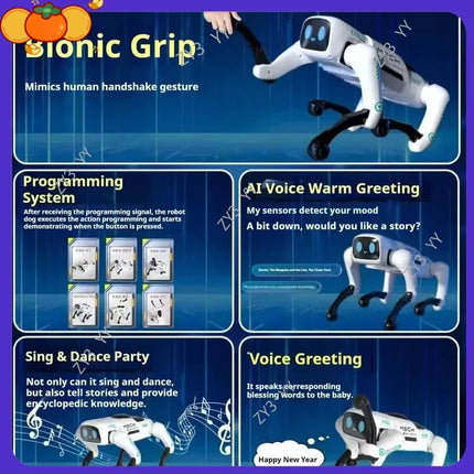 Leo 2026 New Ai Smart Remote Control Robot Dog Programmable With Loading Basket Light And Sound Effects For Boys Birthday Gift