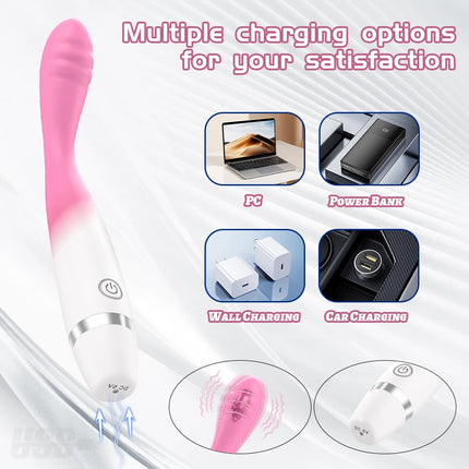 12 Speeds G-Spot Vibrator - Silicone Butt Plug Prostate Massager, USB Rechargeable Quiet Stimulator, Adult Sex Toy for Women