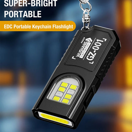 Portable Waist Hanging Keychain, Mini Flashlight, Multifunctional Emergency Charging, Anti Key Chain, Super Large, Bright, House