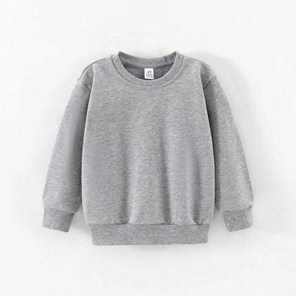 Autumn Spring Sweatshirt Kids Solid Color Hoodies Children Long Sleeve Sweatshirt Baby Boys Clothes Girls Tops