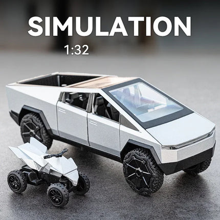 Cyber truck pickup trailer RV metal alloy toy car model die-casting off-road vehicle men's gift collection truck ornaments