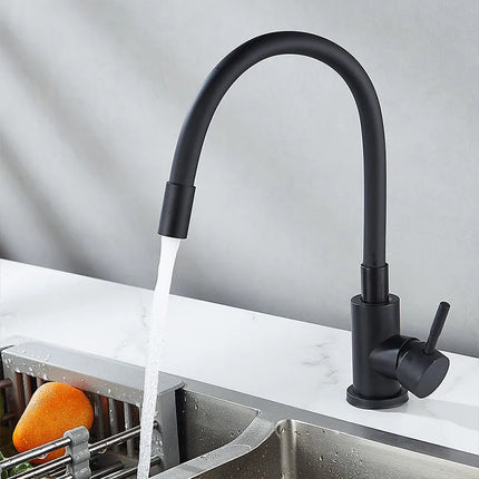 Universal Swivel Black Hose Kitchen Faucet Kitchen Sink Faucet Sink Tap Mounted Deck Bathroom Hot And Cold Water Mixer Crane