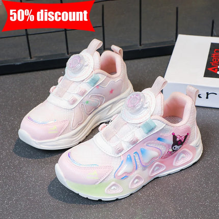 Childrens Sports Shoes Girls Cute Patterns Fashion Daily Casual Walking Shoes Lightweight Comfortable Soft Soled Jogging Shoes