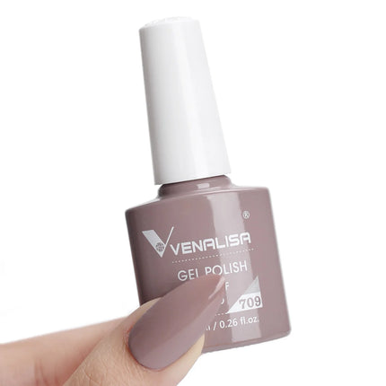 #758 Milky White Venalisa Nail Gel Polish Pearl Color Fall Nails TPO Free Long Wear Diamond Top Soak Off UV LED Gel Nail 7.5ml