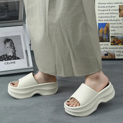 Eyriphy Thick Bottom Slippers Women Outdoor Beach Sandals Fashion Bathroom Slides Female Open Toe Slippers Cozy Soft Sole Shoes