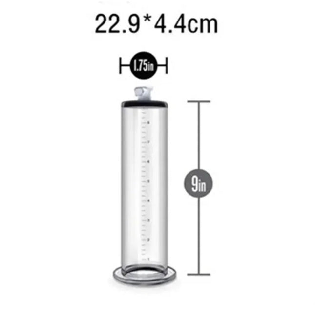 Acrylic Vacuum Cylinder Replacement Set for Men, Clear Manual Pump Tubes Extender Trainer Adult Accessories