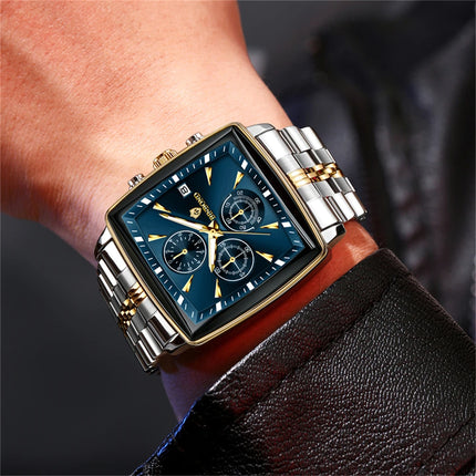 BINBOND Men's Watch Top Brand Luxury Sports Quartz Men's Watches Full Steel Waterproof Chronograph Wristwatch Men Relogio Masculino