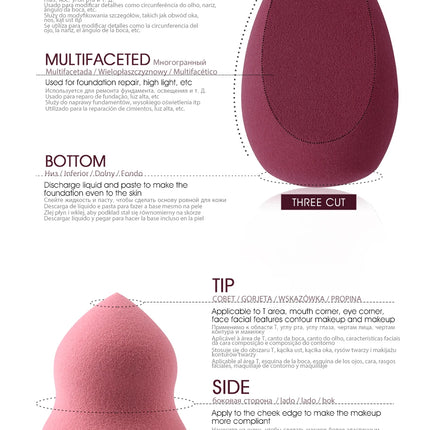 IMAGIC 10PCS/KIT Makeup Sponge Soft For Foundation Concealer Cream Wholesale Healthy Latex Smooth Wet And Dry Women Makeup Tool