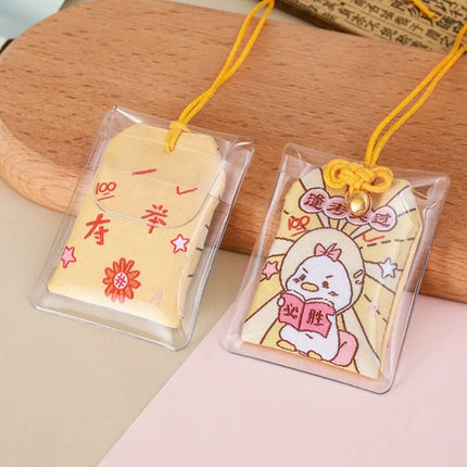 Small Blessing Japanese Prayer Lucky Charm Fortune Omamori Pray Chinese Pendant Beauty Success Couple Keychain Friend Kid Gift