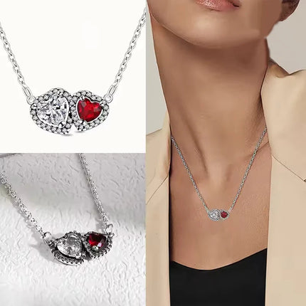 2025 New Birthday Day Gift S925 Silver Earrings Heart &Infinity Knot Jewellery Set Pink Bow Earrings Original Women Jewelry