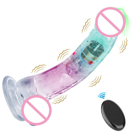 3 Sizes Realistic Jelly Dildo LED Big Dick Vibrator Anal Sex Toys Vibrating Soft G Spot Vaginal Stimulator for Women Gay Adult