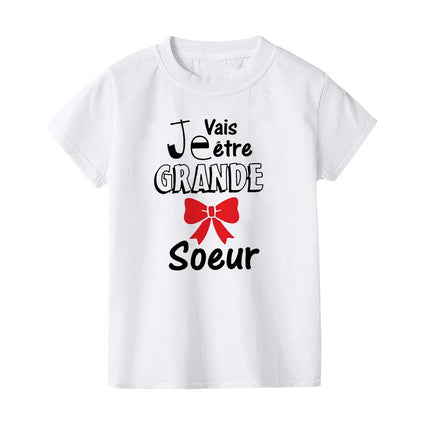 Future Big Brother/Sister In The World Kids T-shirt Baby Announcement Pregnancy Child T Shirt Summer Boys Girls Clothes Gifts