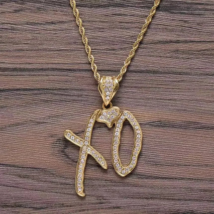 Hip Hop Iec Out Put Crystal Zirconia Dollar Sign Pendant Necklace Fashion Punk Cool Rock Rap Party Jewelry Accessories for Men