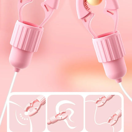 Sucking Vibrating Nipple Clamps Tongue Vibrator Labia Clitoris Clamps Stimulating Massager For Women Breast Massage Masturbator