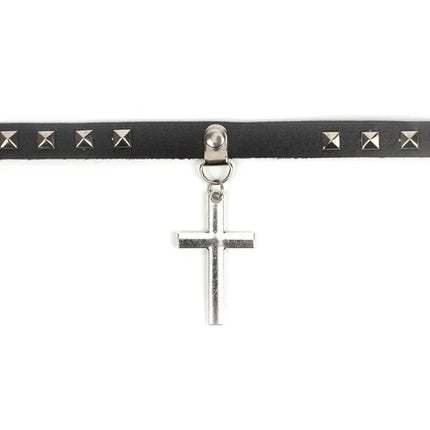 Woman Black Punk Choker Collar Necklace Sexy PU Leather Heart Lock Key Spike Chocker Gothic Cosplay Accessories Party Jewelry