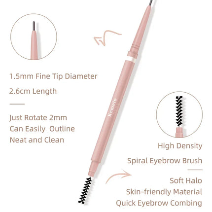 1PC 1.5mm Ultra Fine Double-Ended Eyebrow Pencil Waterproof Sweat-proof Long Lasting Professional Eye Makeup For Women