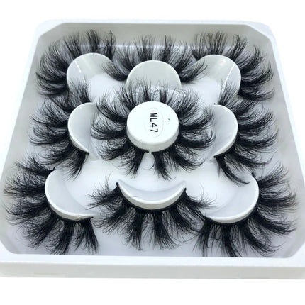 New 5 pairs 8-25mm natural 3D false eyelashes fake lashes makeup kit Mink Lashes extension mink eyelashes maquiagem