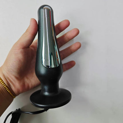 BDSM Electric Shock Pulse Metal Anal Butt Plug E-stim Massager Electro Prostate Vagina Stimulator Anus Dilator Adult Sex Toys