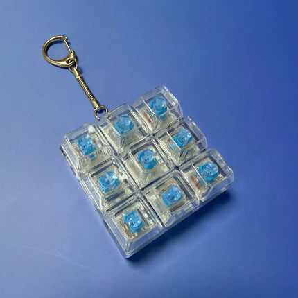 1PC Keyboard Fidget Toys LED Crystal Keycap Keychain Stress Relief Fingertip Gadget Decompression Toys Clicker Fidget Toy