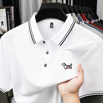 100% pure cotton Men's Polo T-shirt New Style Summer Cozy Skin-friendly Luxury high-end Commuting Short Sleeve Custom embroidery