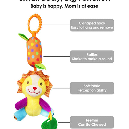 1pcs Baby Rattles Mobiles Cartoon Animal Bell Toy Newborn Baby Rattle Hanging Plush Lovely 0-24 Months Teether Toys Gift