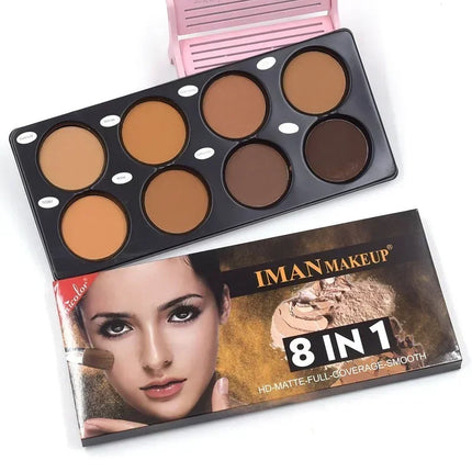 Matte Face Foundation Contour Palette Face Makeup Palette for Women 3D Contouring Shadow Wheat Color Bronze Water Proof Beauty