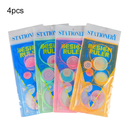 1/4/8PCS Children Painting Template Creative Gears Geometry Spirograph Drawing Stencils Set Art Crafts Kids Educational Toy TMZ