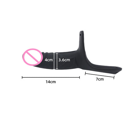 Sex Toys for Men Couples Silicone Penis Sleeve Wearable Lengthening and Delay Ring Fake Penis Sleeve Adult Supplies