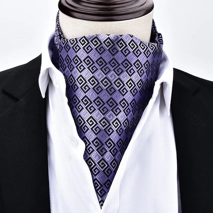 1 Piece Men's Scarf for Spring, Autumn, and Winter, Ascot Retro Floral British Fashion Suit Neck Scarf, Shirt Collar Scarf, Warm