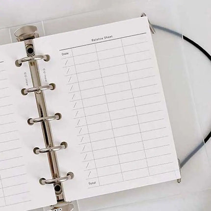 50Sheets M5 A8 Loose-Leaf Notebook Refill Paper 5-hole Line Grid Inner Refill Binder Paper Pages Daily Monthly Weekly Agenda