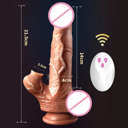 Realistic Dildo with Suction Cup Sucking Vibrator Swing Dick Thrusting Penis Sex Toys For Women Flexible Remote Control Dildo