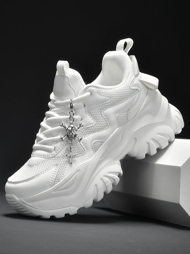 Women's outdoor four seasons fashion casual shoes Black platform high heels women's Halloween punk style light women's sneakers